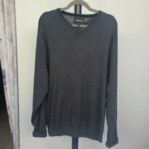 Bonobos XXL Slim Dark Gray V-neck Extra Fine Washable Merino Wool Sweater 2xl